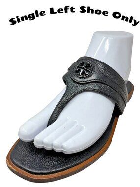 Tory Burch Carson Black Leather Single Left Sandal